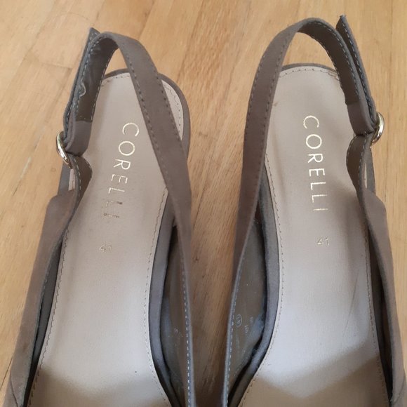 Beige Suede Heels - Picture 5 of 9